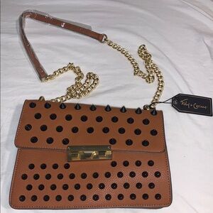 *NWT* Foley + Corinna NWT Brown Bag with Gold Entailments